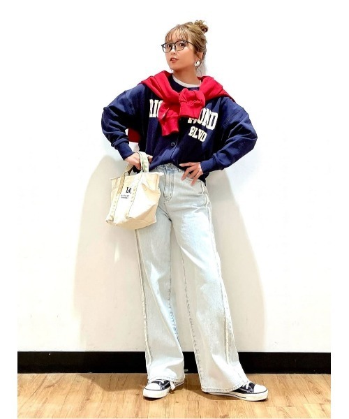 BACK NUMBER（バックナンバー）の「【BACK NUMBER】脇フリンジワイドパンツ（デニムパンツ・レディース・ライトインディゴブルー・M/L/S）」の20枚目の写真