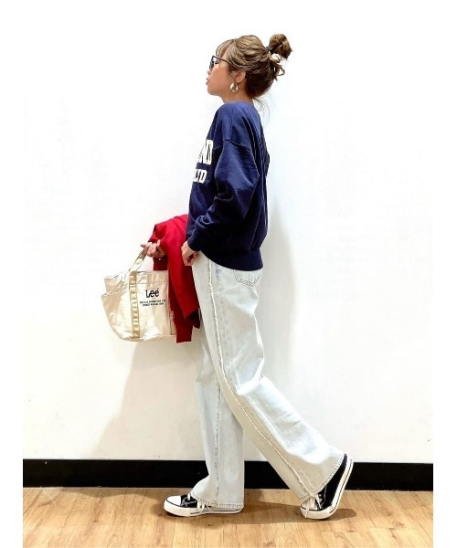 BACK NUMBER（バックナンバー）の「【BACK NUMBER】脇フリンジワイドパンツ（デニムパンツ・レディース・ライトインディゴブルー・M/L/S）」の21枚目の写真