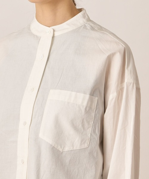 ALLUMER（アリュメール）の「コットンローンワイドシルエットクロップドシャツ（シャツ/ブラウス・レディース・ブラック/ホワイト・1）」の7枚目の写真