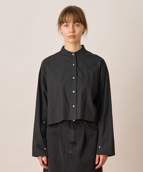 ALLUMER（アリュメール）の「コットンローンワイドシルエットクロップドシャツ（シャツ/ブラウス・レディース・ブラック/ホワイト・1）」の13枚目の写真