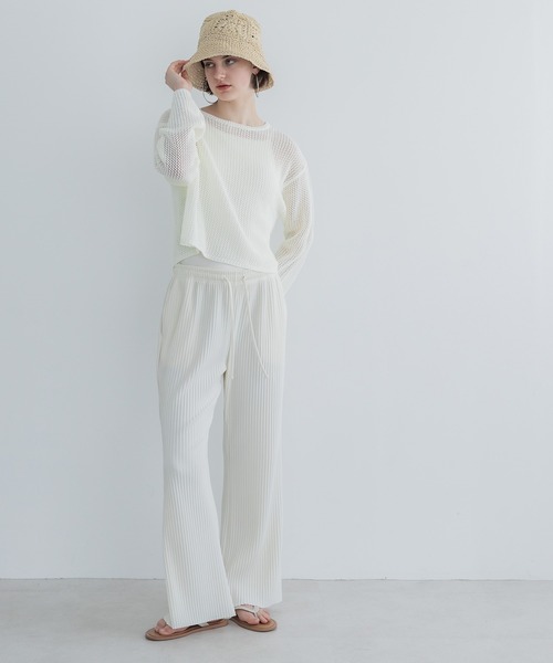 coca（coca）（コカ）の「【WEB限定セール】ワイヤー入りクロシェハット（ハット・レディース・アイボリー/ブラック・ONE SIZE）」の5枚目の写真