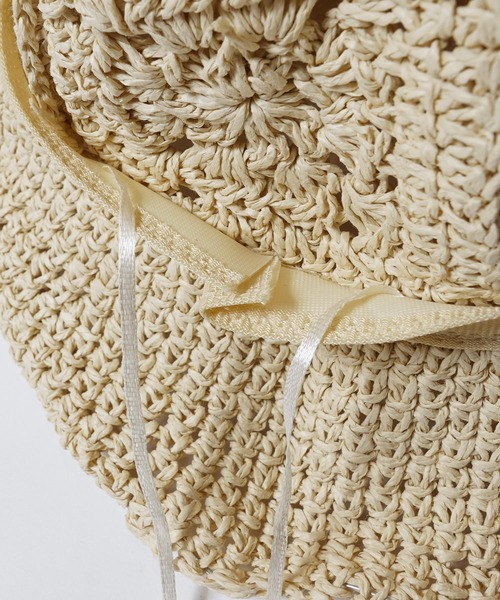 coca（coca）（コカ）の「【WEB限定セール】ワイヤー入りクロシェハット（ハット・レディース・アイボリー/ブラック・ONE SIZE）」の11枚目の写真