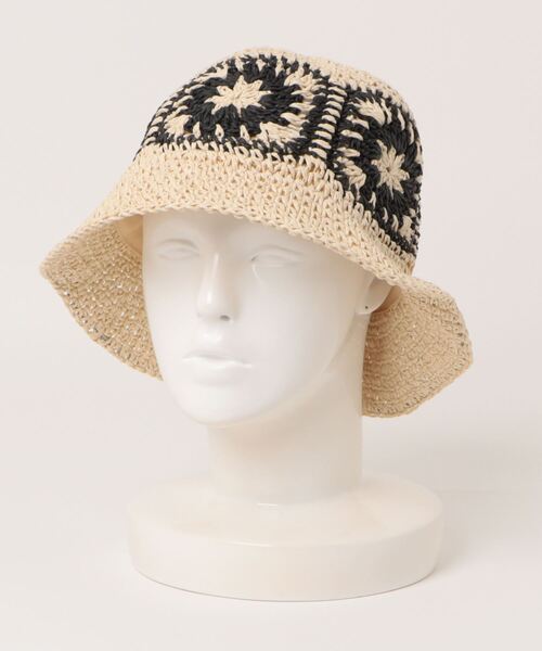 coca（coca）（コカ）の「【WEB限定セール】ワイヤー入りクロシェハット（ハット・レディース・アイボリー/ブラック・ONE SIZE）」の12枚目の写真