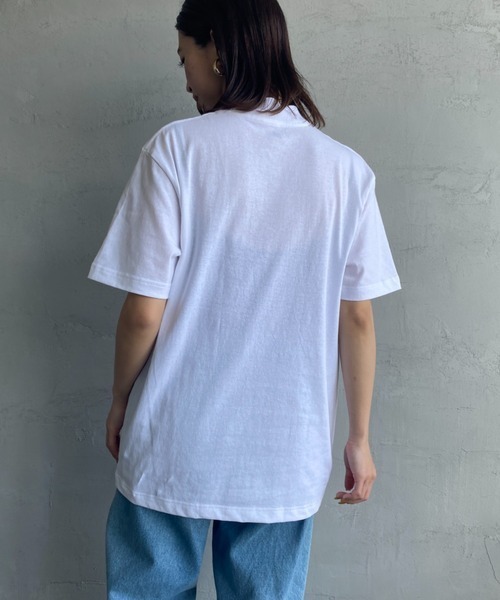 HANES（ヘインズ）の「【WEB限定】[HANES/ヘインズ] ショートスリーブ モックネックTシャツ（Tシャツ/カットソー・レディース・ホワイト/チャコールグレー/ブラック・S/M）」の18枚目の写真