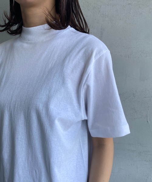 HANES（ヘインズ）の「【WEB限定】[HANES/ヘインズ] ショートスリーブ モックネックTシャツ（Tシャツ/カットソー・レディース・ホワイト/チャコールグレー/ブラック・S/M）」の19枚目の写真