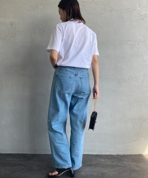 HANES（ヘインズ）の「【WEB限定】[HANES/ヘインズ] ショートスリーブ モックネックTシャツ（Tシャツ/カットソー・レディース・ホワイト/チャコールグレー/ブラック・S/M）」の11枚目の写真