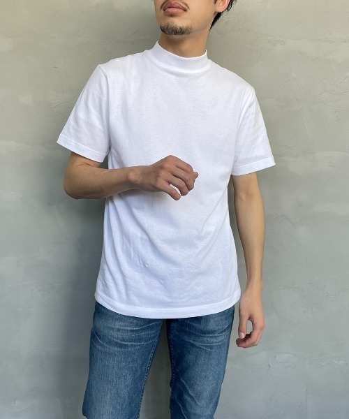 HANES（ヘインズ）の「【WEB限定】[HANES/ヘインズ] ショートスリーブ モックネックTシャツ（Tシャツ/カットソー・レディース・ホワイト/チャコールグレー/ブラック・S/M）」の21枚目の写真