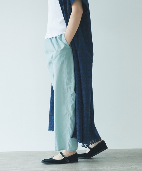 yuni(ユニ )の「コットンキュプラ プロダクトダイペチパンツ 1701PT044241(その他パンツ・レディース・ブルー/サックスブルー/ピンク/ブラウン/ネイビー/ベージュ・FREE)」の11枚目の写真