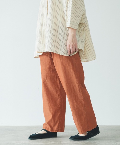 yuni(ユニ )の「コットンキュプラ プロダクトダイペチパンツ 1701PT044241(その他パンツ・レディース・ブルー/サックスブルー/ピンク/ブラウン/ネイビー/ベージュ・FREE)」の19枚目の写真