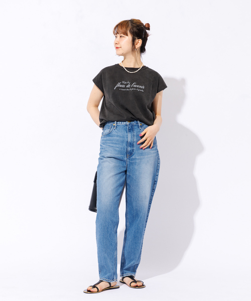 TICCA（ティッカ）の「【TICCA/ティッカ】別注ウォッシュ天竺フレンチロゴTシャツ（Tシャツ/カットソー・レディース・チャコールグレー/ホワイト・フリー）」の17枚目の写真