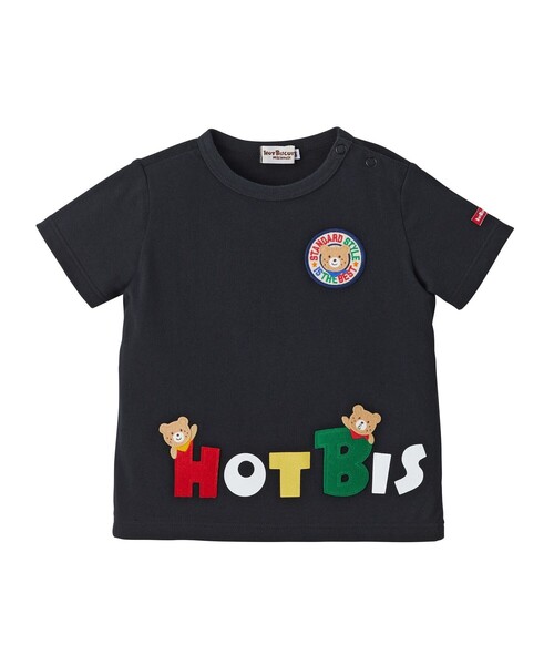 ミキハウス　カラフルロゴ Tシャツ ミキハウス】ロゴ マルチ カラフル Tシャツ 120
