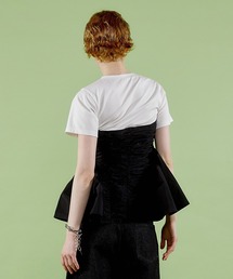 Taffeta Peplum T-shirt/タフタペプラムTシャツ【MAISON SPECIAL