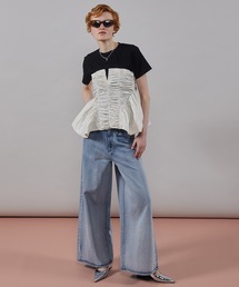 MAISON SPECIAL（メゾンスペシャル）の「Taffeta Peplum T-shirt
