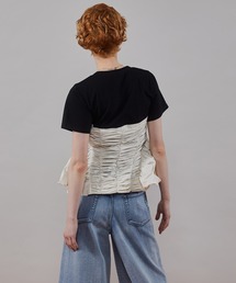 Taffeta Peplum T-shirt/タフタペプラムTシャツ【MAISON SPECIAL
