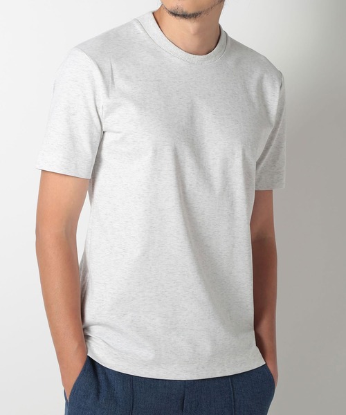 【ACTIVE TAILOR】COOL TOUCH シルケットスムースクルーネックT<接触冷感>（Tシャツ/カットソー）｜MEN'S BIGI（メンズビギ）