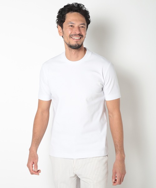 【ACTIVE TAILOR】COOL TOUCH シルケットスムースクルーネックT<接触冷感>（Tシャツ/カットソー）｜MEN'S BIGI（メンズビギ） pattayablatt.com