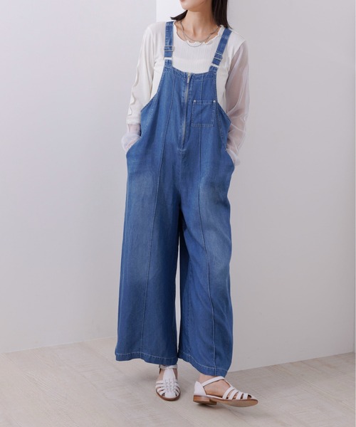 エイミーロウ デニム調サロペット Eimee Law（エイミーロウ）の「テンセルデニム サロペット（サロペット