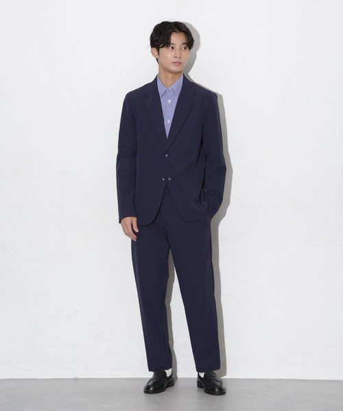 合繊スリムセットインスリーブラペルジャケット（テーラードジャケット