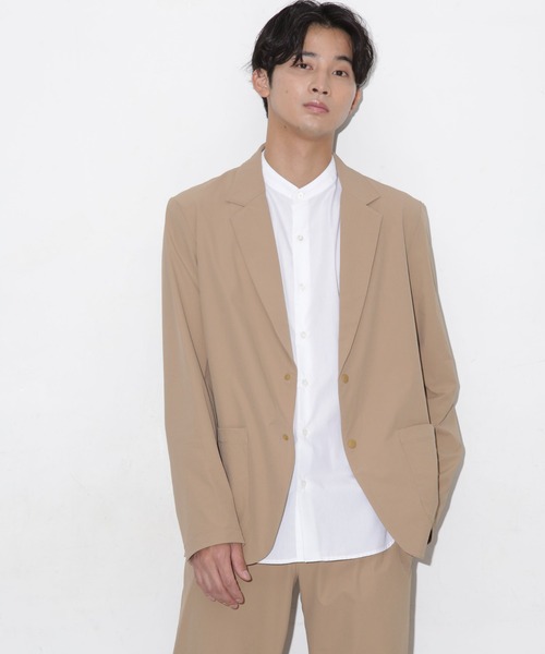 合繊スリムセットインスリーブラペルジャケット（テーラードジャケット