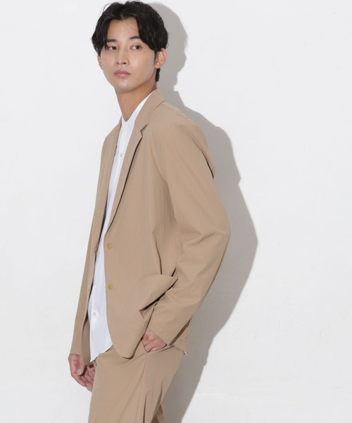 合繊スリムセットインスリーブラペルジャケット（テーラードジャケット