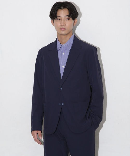 合繊スリムセットインスリーブラペルジャケット（テーラードジャケット