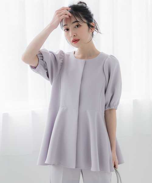 【美品】セオリー SYNTHETIC CREPE ノーカラージャケット ペプラム 110222103643115003?$VS_1500$