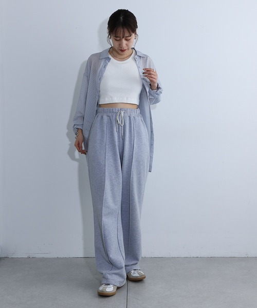 COLONY 2139（コロニートゥーワンスリーナイン）の「カップ付テレコアメスリタンクトップ（タンクトップ・レディース・ブラック/オフホワイト・FREE）」の11枚目の写真