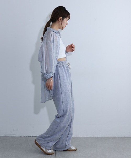 COLONY 2139（コロニートゥーワンスリーナイン）の「カップ付テレコアメスリタンクトップ（タンクトップ・レディース・ブラック/オフホワイト・FREE）」の12枚目の写真