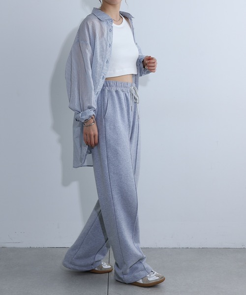 COLONY 2139（コロニートゥーワンスリーナイン）の「カップ付テレコアメスリタンクトップ（タンクトップ・レディース・ブラック/オフホワイト・FREE）」の9枚目の写真