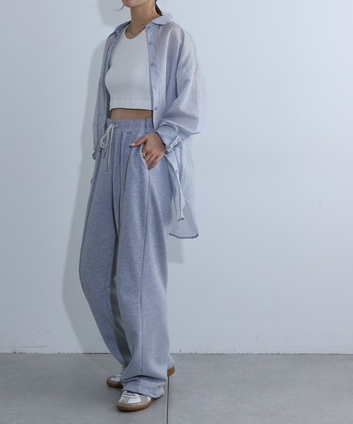 COLONY 2139（コロニートゥーワンスリーナイン）の「カップ付テレコアメスリタンクトップ（タンクトップ・レディース・ブラック/オフホワイト・FREE）」の10枚目の写真