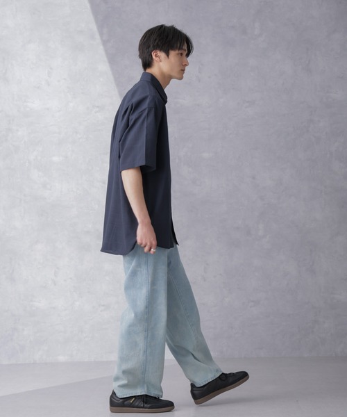 NANO universe（ナノユニバース）の「ライトウェイトドライシャツ 半袖(セットアップ可)（シャツ/ブラウス・メンズ・グレー/ブラウン/ネイビー・L/M/S）」の21枚目の写真