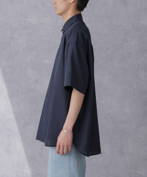 NANO universe（ナノユニバース）の「ライトウェイトドライシャツ 半袖(セットアップ可)（シャツ/ブラウス・メンズ・グレー/ブラウン/ネイビー・L/M/S）」の22枚目の写真