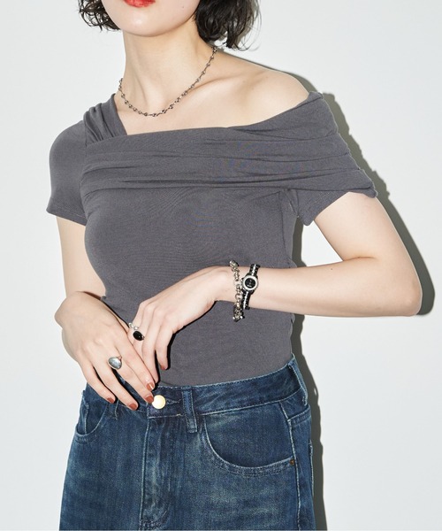 トップス Mochoko SLY | STRETCH CUT OFF SHOULDER トップス (その他トップス