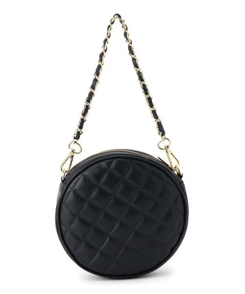 ODETTE E ODILE（オデットエオディール）の「M-V ラウンドキルトポシェット（ショルダーバッグ・レディース・ブラック/ネイビー・フリー）」の4枚目の写真