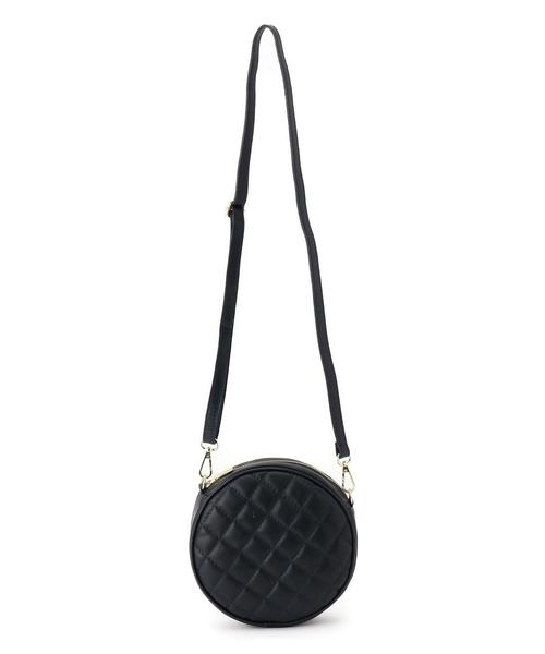 ODETTE E ODILE（オデットエオディール）の「M-V ラウンドキルトポシェット（ショルダーバッグ・レディース・ブラック/ネイビー・フリー）」の5枚目の写真