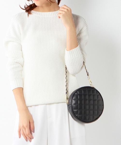 ODETTE E ODILE（オデットエオディール）の「M-V ラウンドキルトポシェット（ショルダーバッグ・レディース・ブラック/ネイビー・フリー）」の10枚目の写真