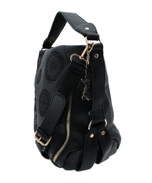 Desigual（デシグアル）の「★「Desigual/デシグアル」フェイクレザーショルダーバッグ（ショルダーバッグ・レディース・ブラック/レッド・ONE SIZE）」の3枚目の写真