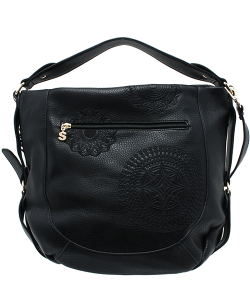 Desigual（デシグアル）の「★「Desigual/デシグアル」フェイクレザーショルダーバッグ（ショルダーバッグ・レディース・ブラック/レッド・ONE SIZE）」の4枚目の写真