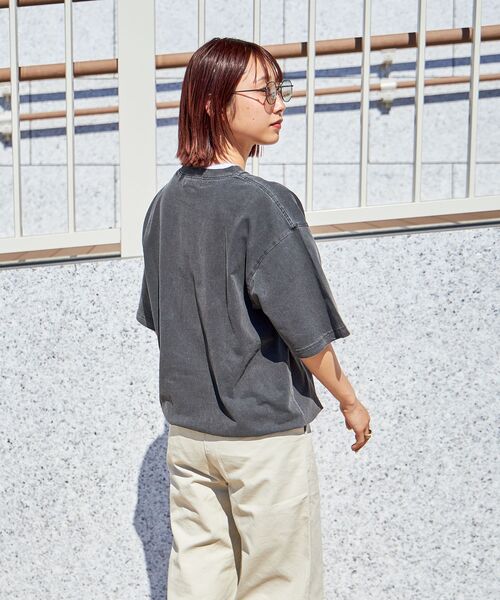 FFEIN(フェイン)の「【FFEIN(フェイン)】ピグメントポケット刺繍Tシャツ / ビックシルエット ドローコード(Tシャツ/カットソー・メンズ・グリーン/ホワイト/パープル/イエロー/チャコール・LARGE/MEDIUM/SMALL)」の14枚目の写真
