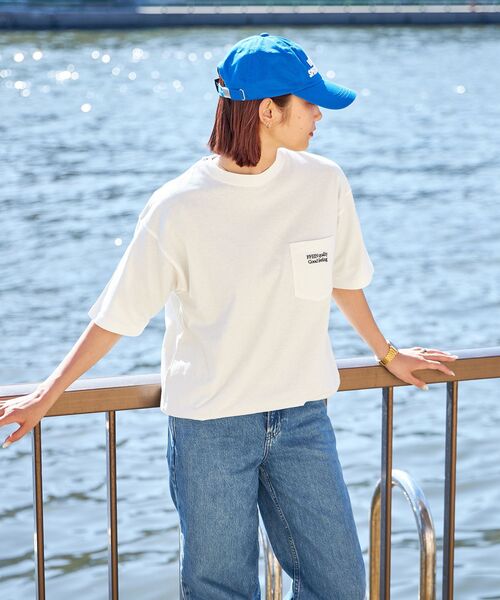 FFEIN(フェイン)の「【FFEIN(フェイン)】ピグメントポケット刺繍Tシャツ / ビックシルエット ドローコード(Tシャツ/カットソー・メンズ・グリーン/ホワイト/パープル/イエロー/チャコール・LARGE/MEDIUM/SMALL)」の17枚目の写真