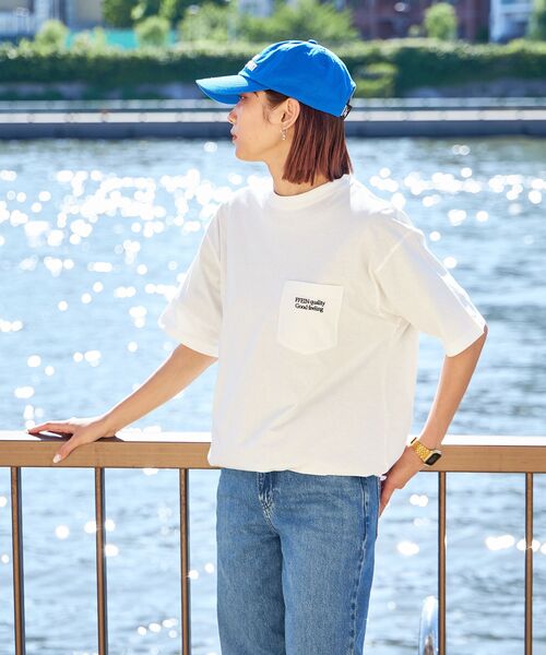 FFEIN(フェイン)の「【FFEIN(フェイン)】ピグメントポケット刺繍Tシャツ / ビックシルエット ドローコード(Tシャツ/カットソー・メンズ・グリーン/ホワイト/パープル/イエロー/チャコール・LARGE/MEDIUM/SMALL)」の18枚目の写真