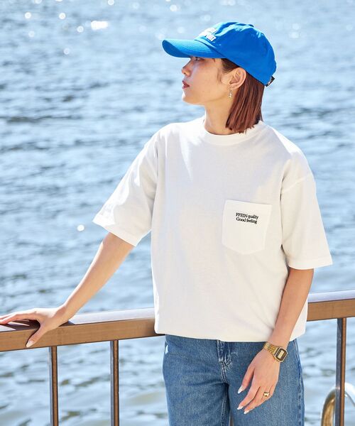 FFEIN(フェイン)の「【FFEIN(フェイン)】ピグメントポケット刺繍Tシャツ / ビックシルエット ドローコード(Tシャツ/カットソー・メンズ・グリーン/ホワイト/パープル/イエロー/チャコール・LARGE/MEDIUM/SMALL)」の21枚目の写真