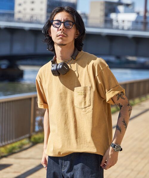 FFEIN(フェイン)の「【FFEIN(フェイン)】ピグメントポケット刺繍Tシャツ / ビックシルエット ドローコード(Tシャツ/カットソー・メンズ・グリーン/ホワイト/パープル/イエロー/チャコール・LARGE/MEDIUM/SMALL)」の22枚目の写真