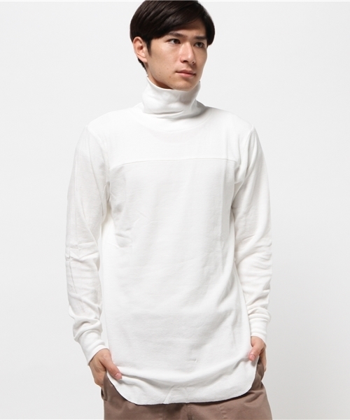 WEGO（ウィゴー）の「WEGO/ボリュームネックロングカットソー（Tシャツ/カットソー・メンズ・レッド/ブラック/ホワイト/カーキ・MEDIUM/LARGE）」の10枚目の写真