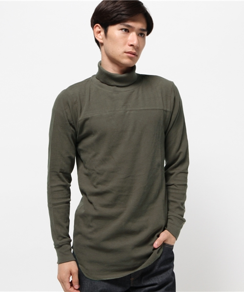 WEGO（ウィゴー）の「WEGO/ボリュームネックロングカットソー（Tシャツ/カットソー・メンズ・レッド/ブラック/ホワイト/カーキ・MEDIUM/LARGE）」の5枚目の写真