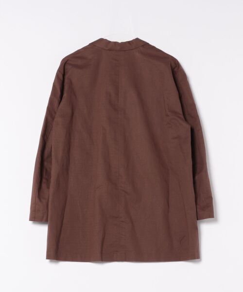 collex（コレックス）の「リネンコットンジャケット（テーラードジャケット・レディース・ブラウン/ブラック・フリー）」の3枚目の写真