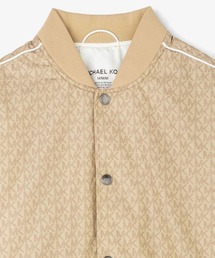 【極美品】マイケルコース ストライプ ボンバージャケット 総柄 M ブラウン MICHAEL KORS - タグ付き MICHAEL KORS スリーブストライプ