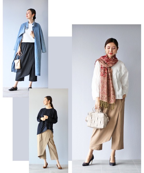 Vieo(ヴィオ)の「ずっと、はける。重なるコットンパンツ(その他パンツ・レディース・ベージュ/ブラック/ライトグレー・FREE)」の11枚目の写真