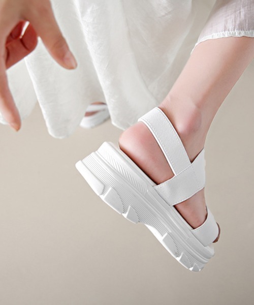Miniministore(ミニミニストア)の「スポーツサンダル レディース厚底サンダル(サンダル・レディース・ホワイト/ブラック・22.5cm/23.5cm/24.5cm/23.0cm/24.0cm)」の10枚目の写真