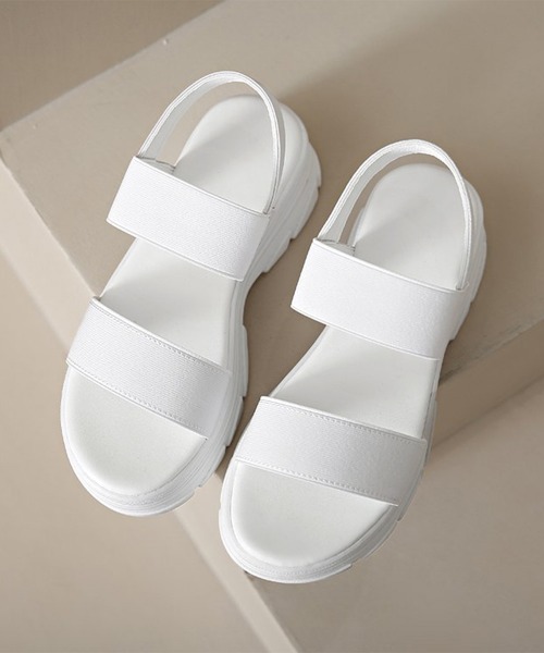 Miniministore(ミニミニストア)の「スポーツサンダル レディース厚底サンダル(サンダル・レディース・ホワイト/ブラック・22.5cm/23.5cm/24.5cm/23.0cm/24.0cm)」の17枚目の写真